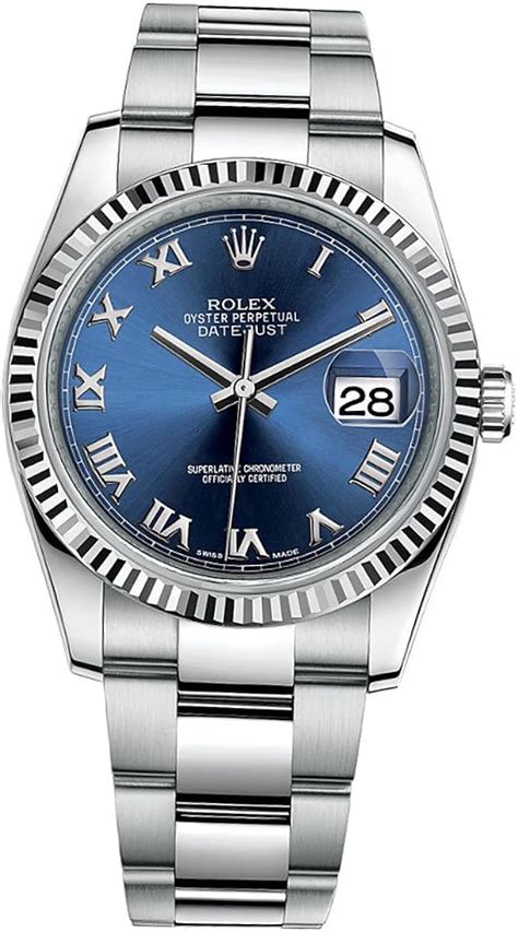 rolex datejust herren blaues zifferblatt